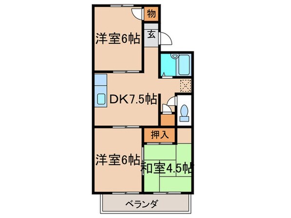 グリ－ンハイツ花房の物件間取画像